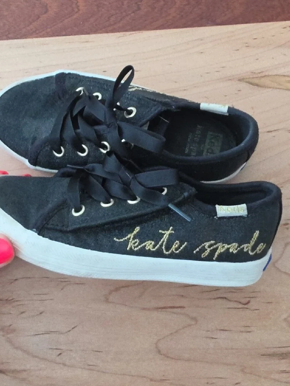 Keds Kids Kate Spade Black Glitter Sneakers
